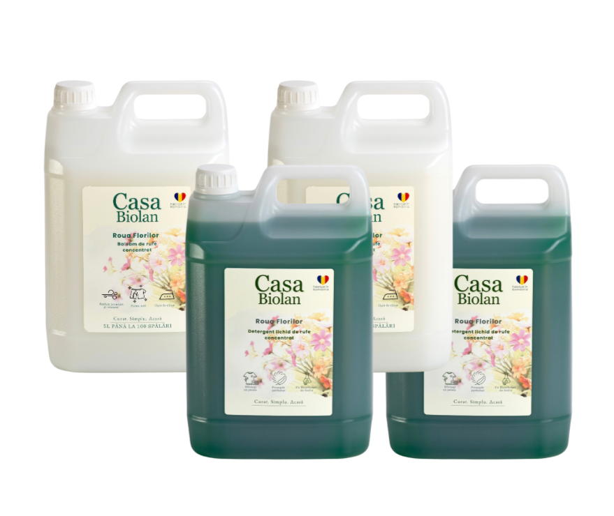 Set Roua Florilor - 2xDetergent 5L + 2xBalsam 5L