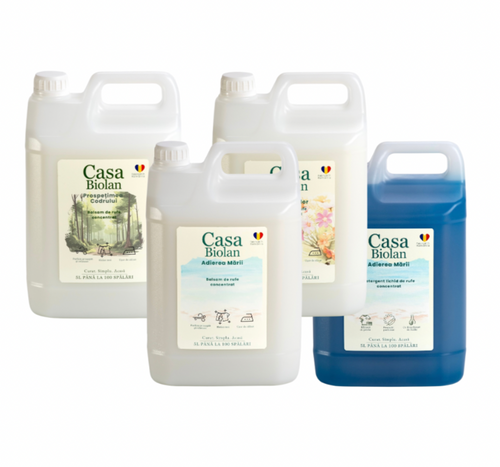 Set 3 x Balsam 5L Roua Florilor, Adierea Mării, Prospețimea Codrului + 1 x Detergent 5L Adierea Mării