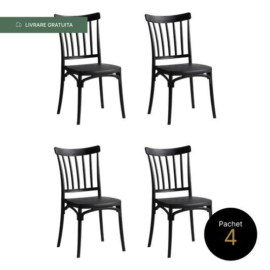 Pachet 4 Scaune Caffe Polipropilena Maro