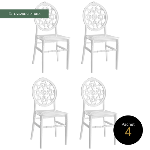 Pachet 4 Scaune Chiavari Nozze Alb