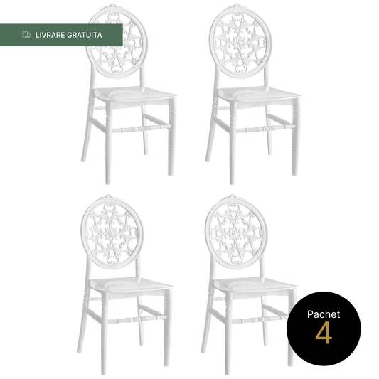 Pachet 4 Scaune Chiavari Nozze Alb