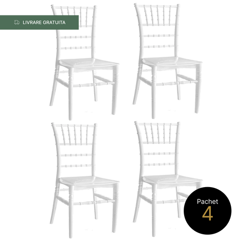Pachet 4 Scaune Chiavari Tiffany Alb