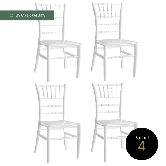 Pachet 4 Scaune Chiavari Tiffany Alb