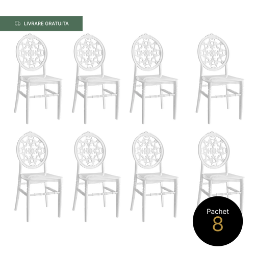 Pachet 8 Scaune Chiavari Nozze Alb