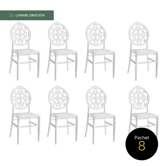 Pachet 8 Scaune Chiavari Nozze Alb