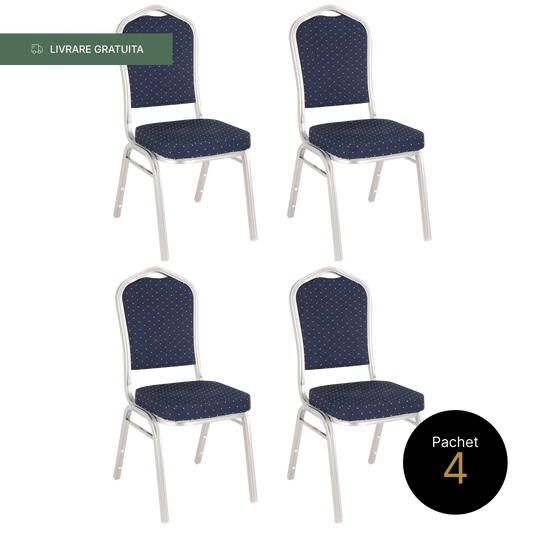 Pachet 4 Scaune Conferinta Albastru