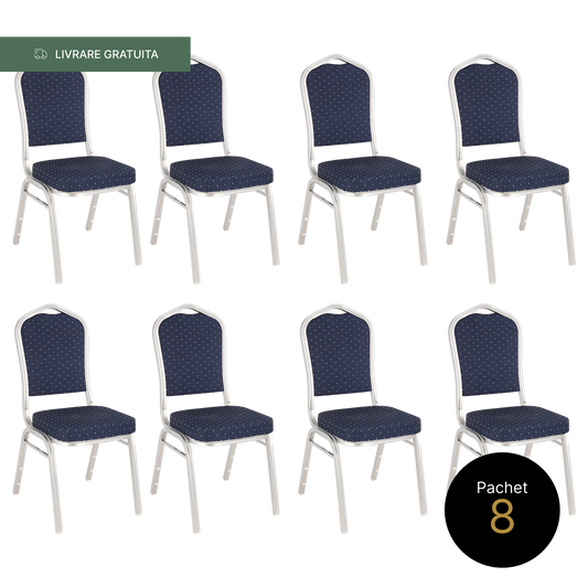 Pachet 8 Scaune Conferinta Albastru