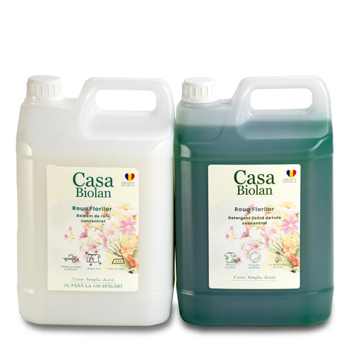 Set Roua Florilor - Detergent 5L + Balsam 5L